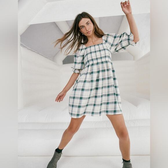 Madewell Lucie  Plaid Dress - Picture 1 of 13